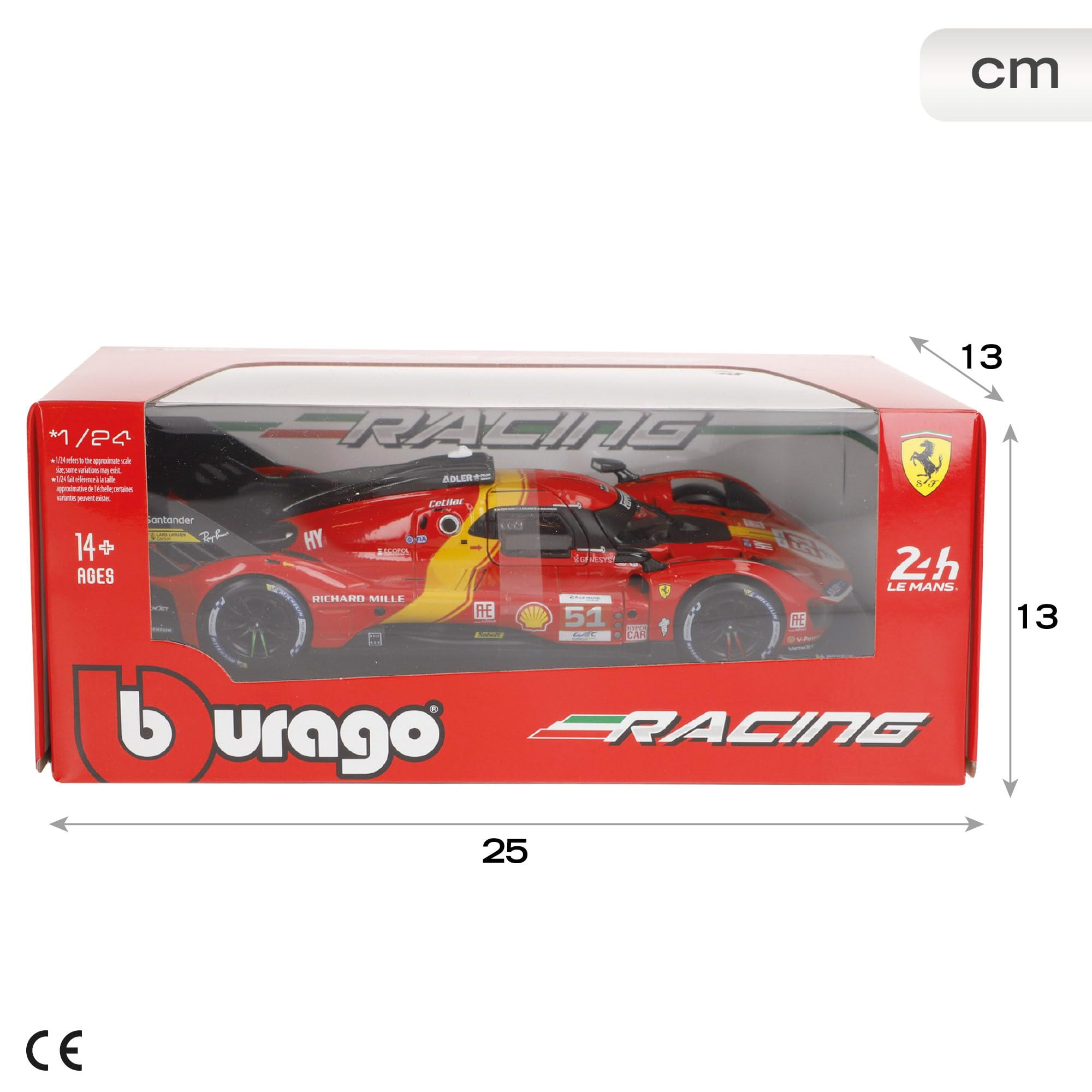 Amazon.co.jp: Bburago 1:24th Ferrari Racing 499P LMH Winner Le